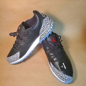 Nike Air Jordan ADG Golf Cleats Black Cement Red